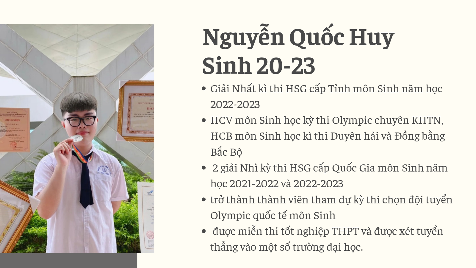 [CNT’s Talk]: Trò chuyện cùng Nguyễn Quốc Huy (Sinh 20-23) - người “sưu tầm” hàng loạt giải thưởng danh giá